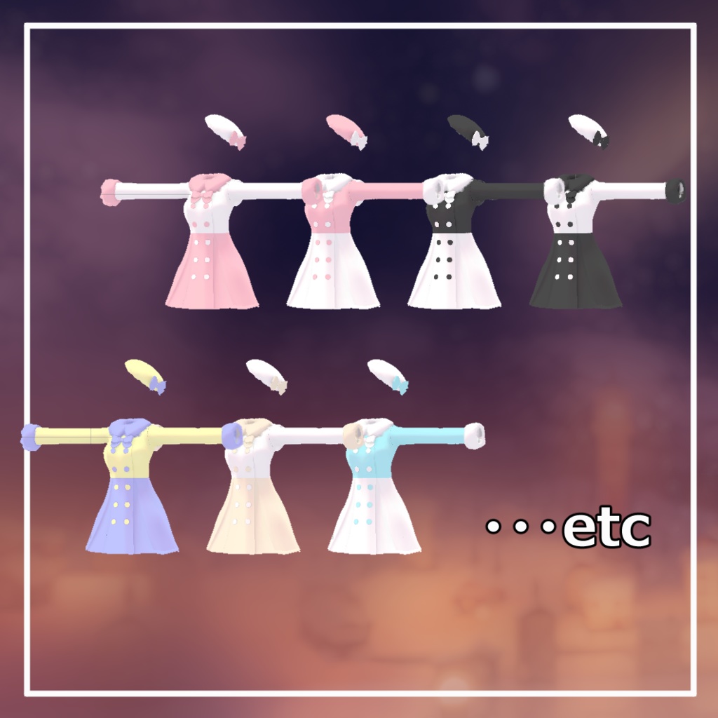 【VRChat】 Leefa・Lunalitt専用 「もこもこパステルコート」