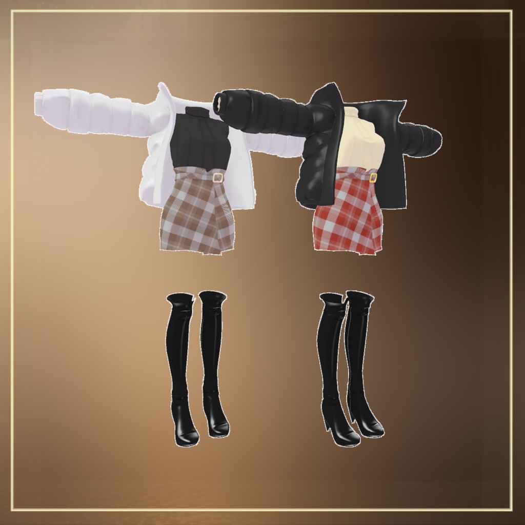 【VRChat】 Leefa・Lunalitt専用 「もこもこダウンセット」