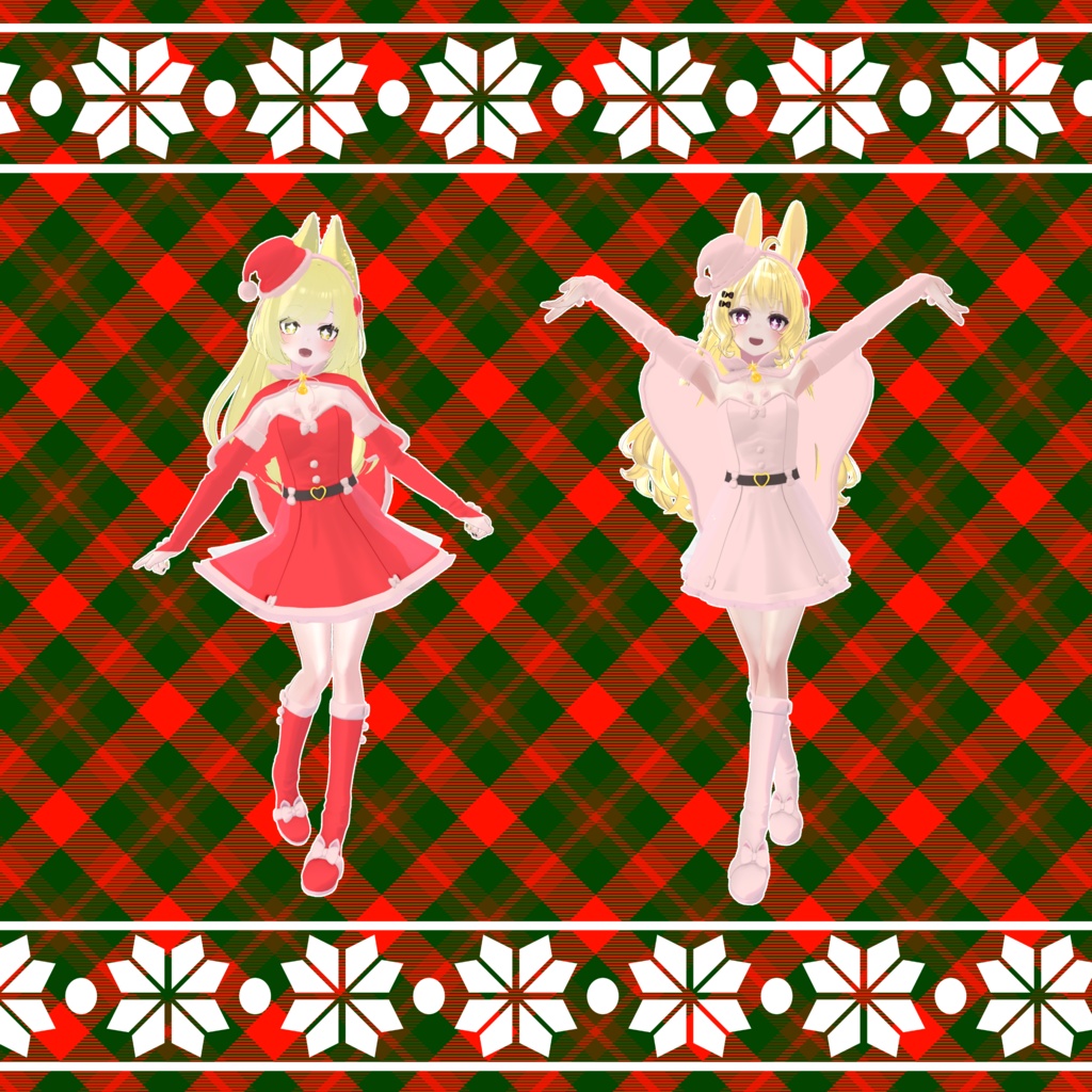 【VRChat】 8アバター対応 【聖夜の妖精 Fairy of the Holy Night】