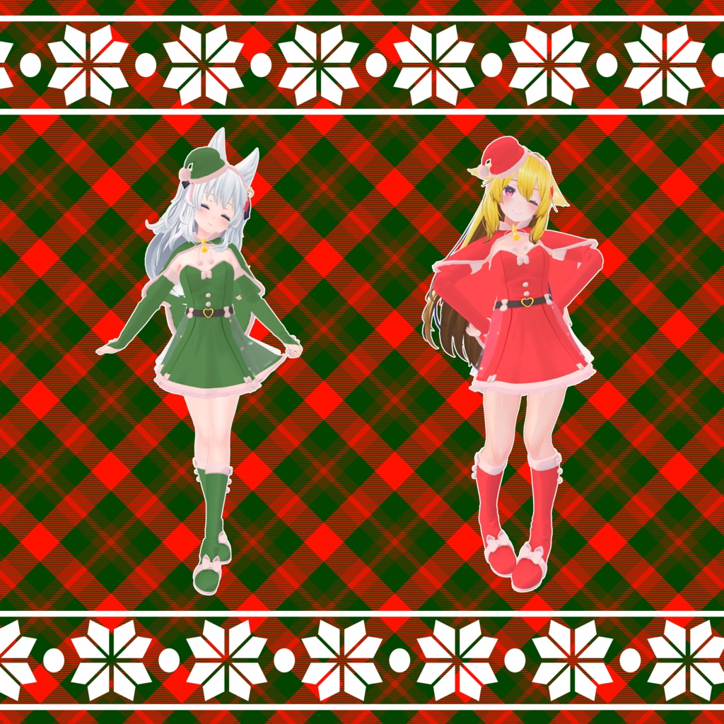 【VRChat】 8アバター対応 【聖夜の妖精 Fairy of the Holy Night】