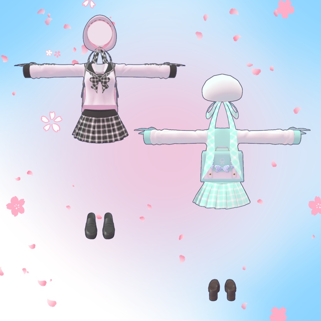 【VRChat】 Leefa & Lunalitt専用 「桜空のセーラー」