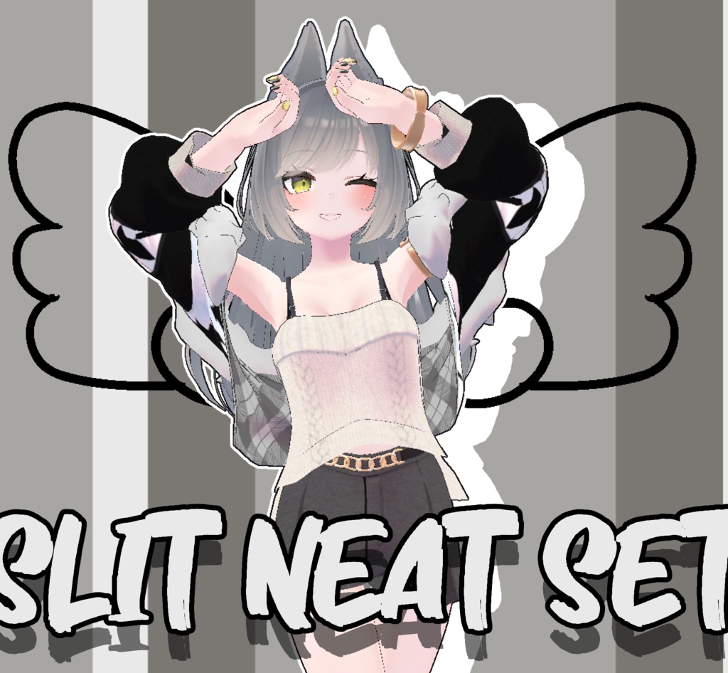 【VRChat】 Leefa & Lunalitt専用 「Slit neat Set」