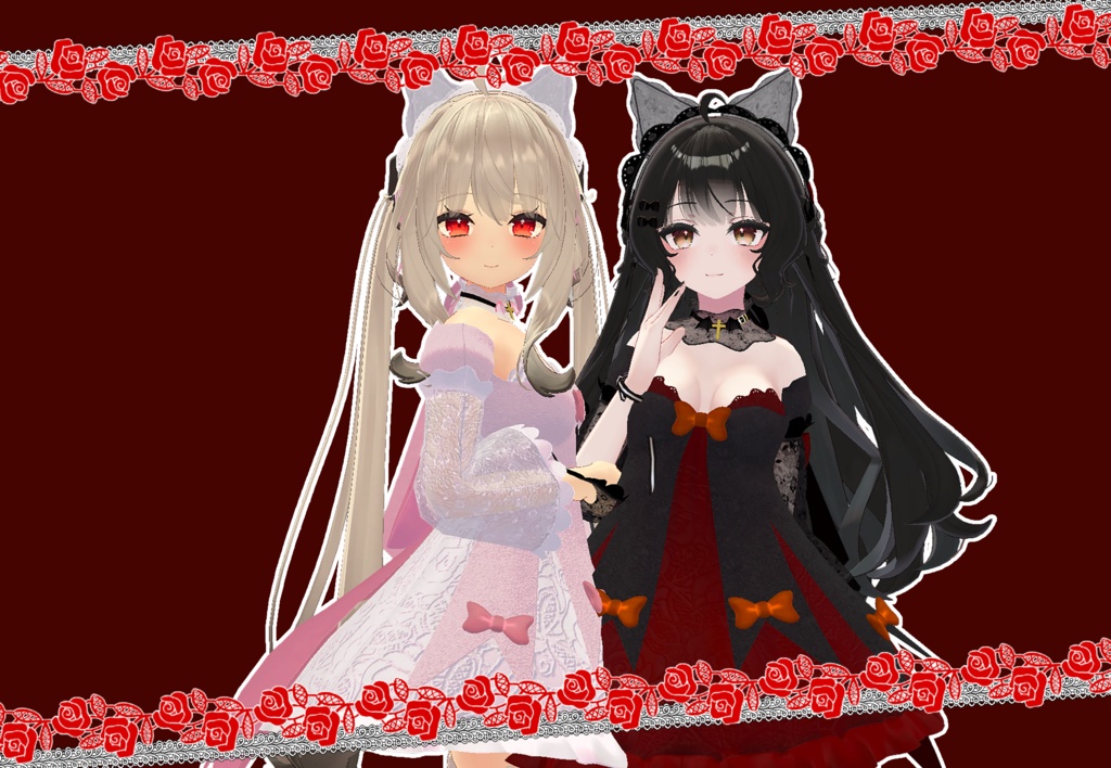 【VRChat】 6アバター対応 「Vampira Cat」