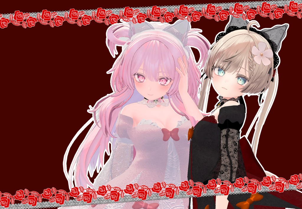 【VRChat】 6アバター対応 「Vampira Cat」