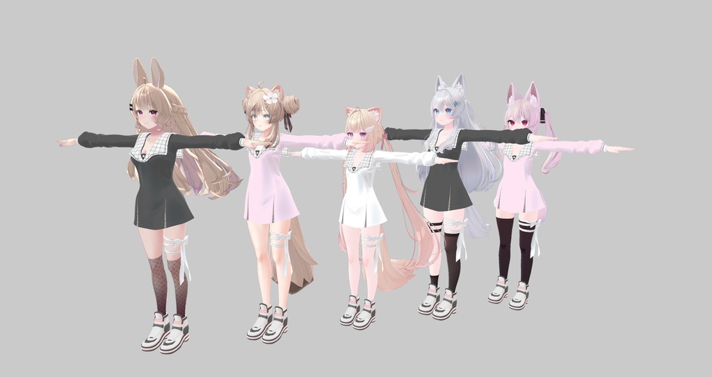 【VRChat】 5アバター対応 「Sailor Dress」