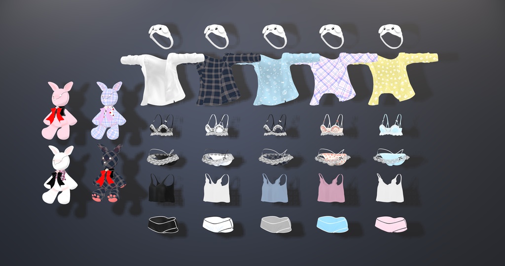 【VRChat】 6アバター対応 「Sleep bunny」