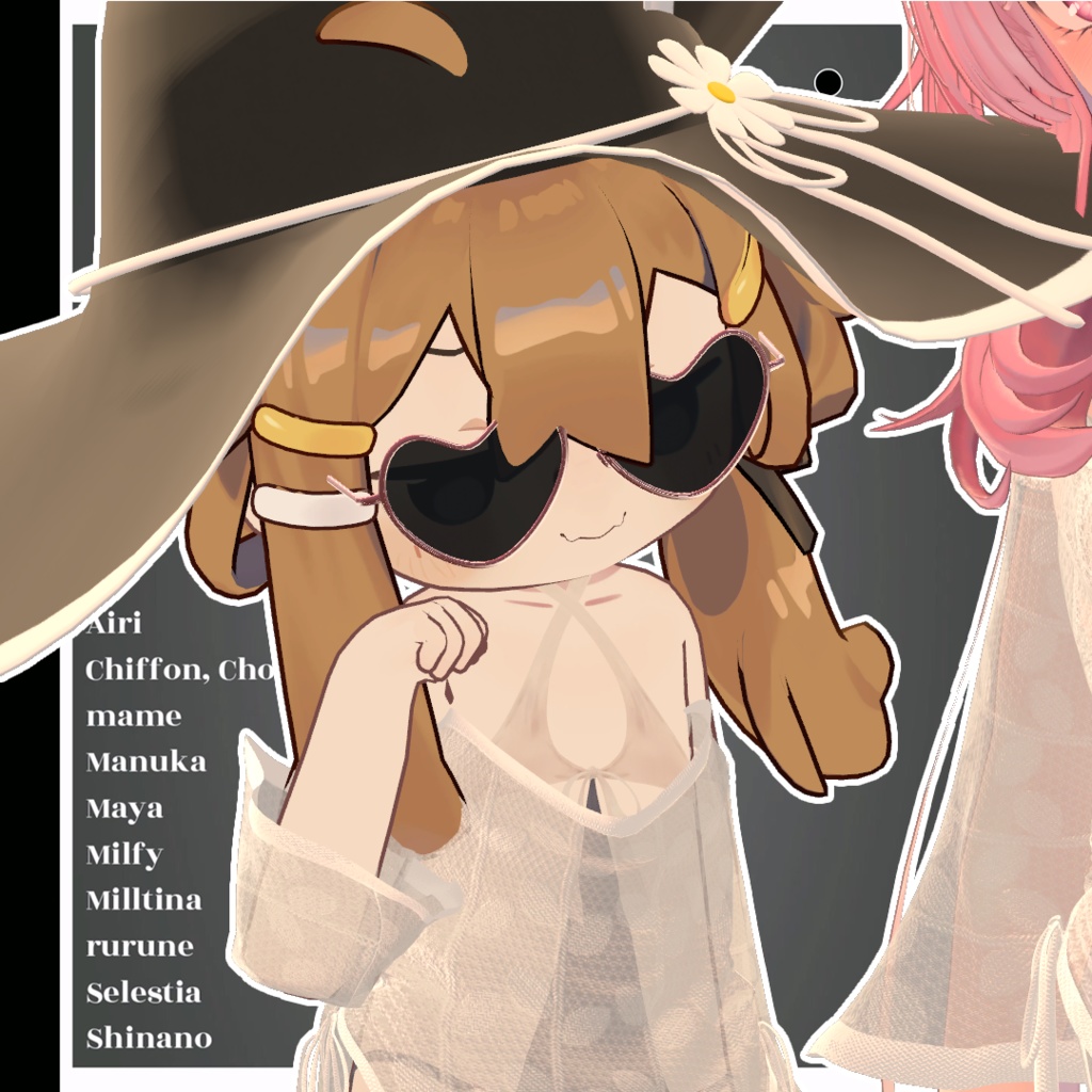 【VRChat】 10アバター対応「Monikini Shaster daisy」