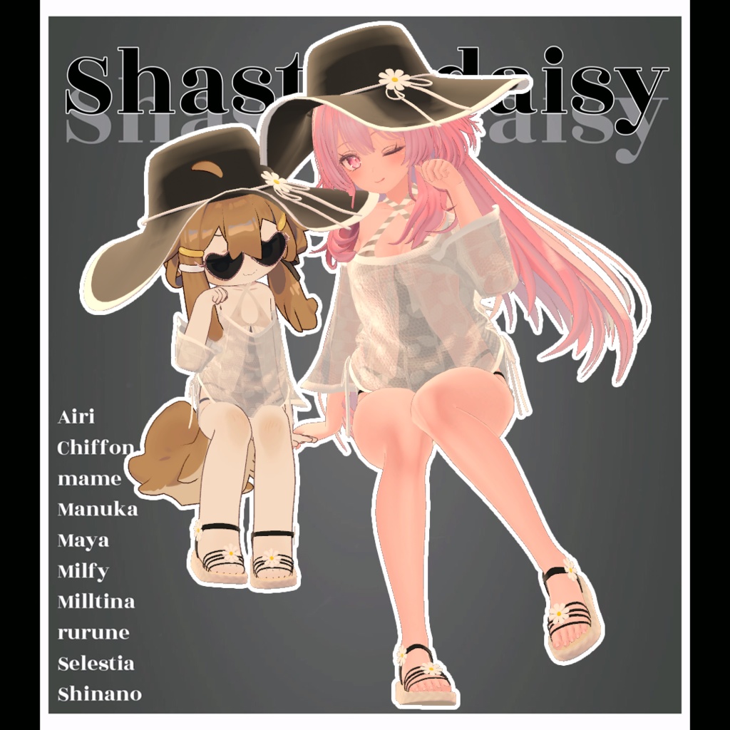 【VRChat】 10アバター対応「Monikini Shaster daisy」