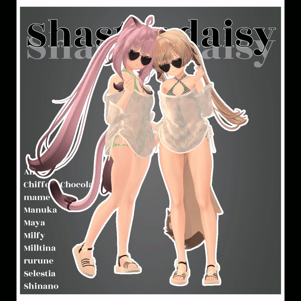 【VRChat】 10アバター対応「Monikini Shaster daisy」