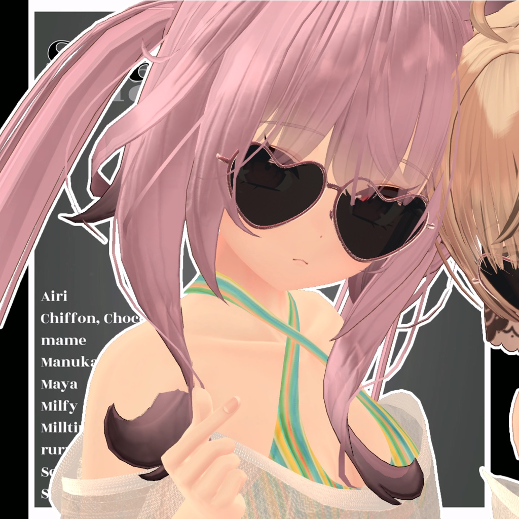 【VRChat】 10アバター対応「Monikini Shaster daisy」