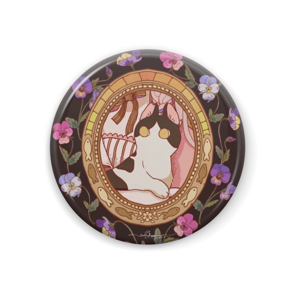 ビオラバースデー【猫のｷｲﾛちゃん／ﾀﾞｰｸﾁｮｺ】
