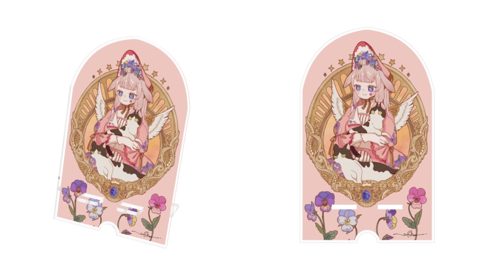 ビオラバースデー アクリルスマホスタンド〖ピンク〗