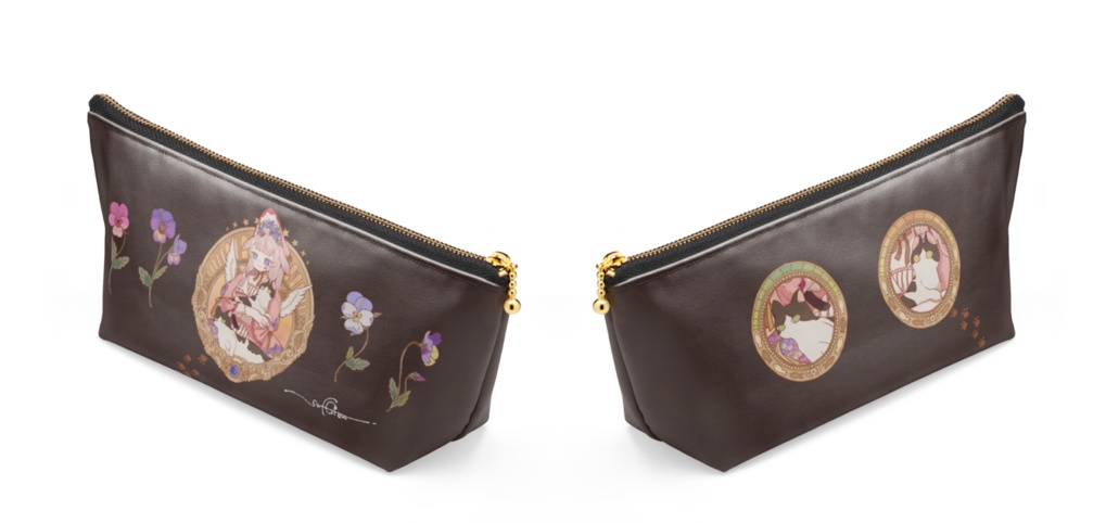 ビオラバースデー ポーチ【ダークチョコ】