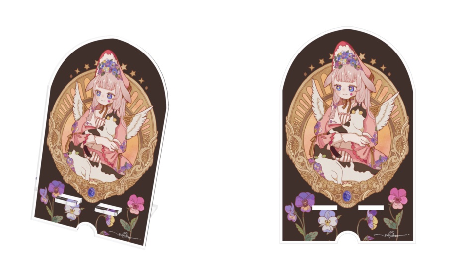 ビオラバースデー アクリルスマホスタンド【ダークチョコ】