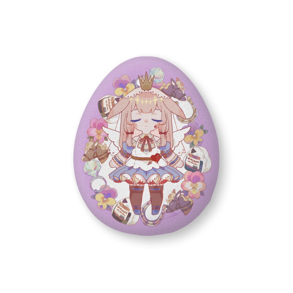 ビオラ・バレンタイン【H86×W61cm】両面プリントふかふかクッション🌟色違い〖R1〗