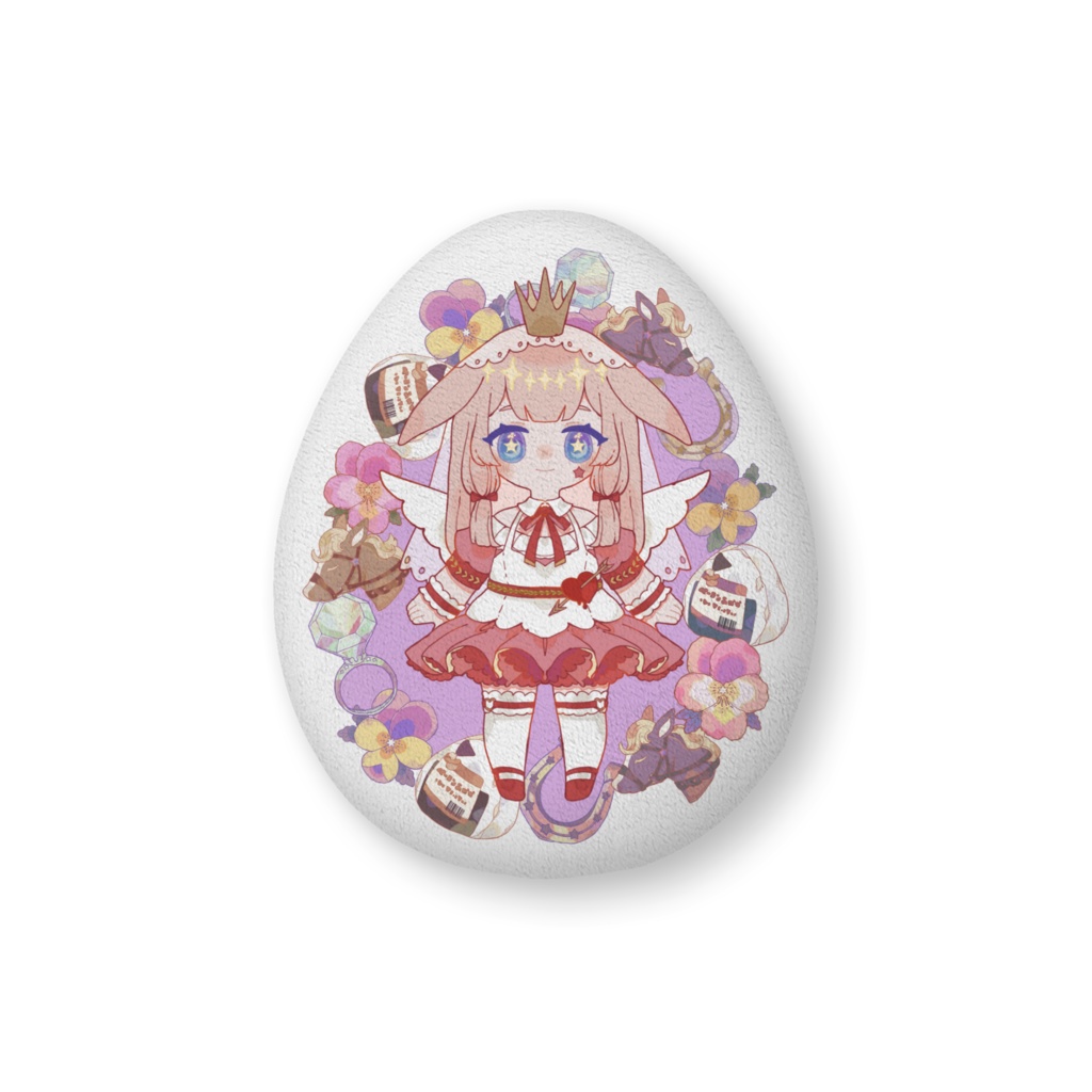 ビオラ・バレンタイン【H86×W61cm】両面プリントふかふかクッション🌟色違い〖R1〗