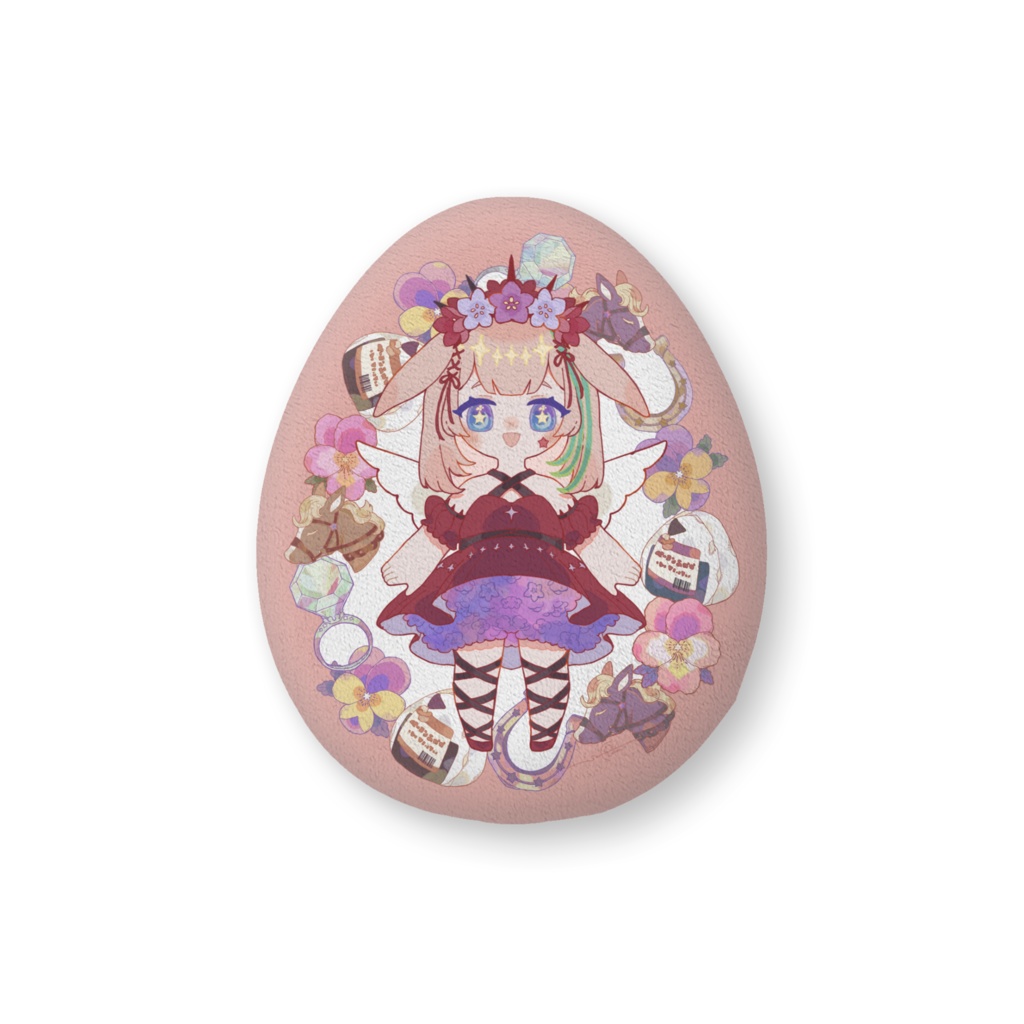 ビオラ・バレンタイン 【H86×W61cm】両面プリントふかふかクッション🌟色違い〖Y3〗