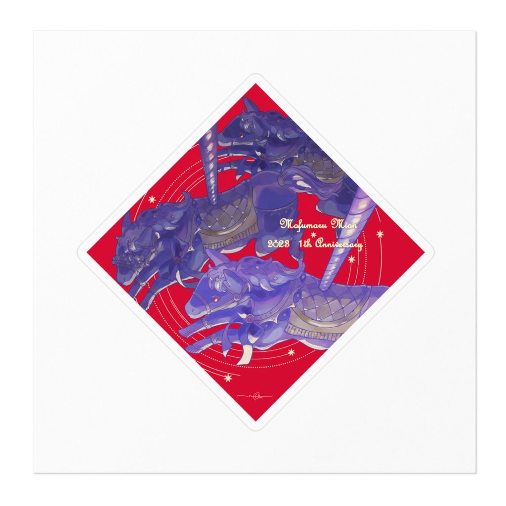 【1th Anniversary☆】ビオラ・サーカス 〖Merry-Go-Round〗 ひし形ステッカー