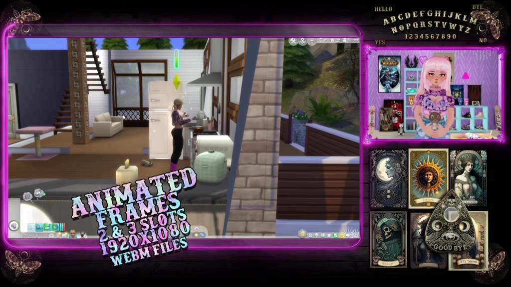 ON SALE!! Ouija & Tarot Cards Overlay | ANIMATED Twitch / Kick/ YouTube / Stream Package | Spooky | Halloween | Mistery|