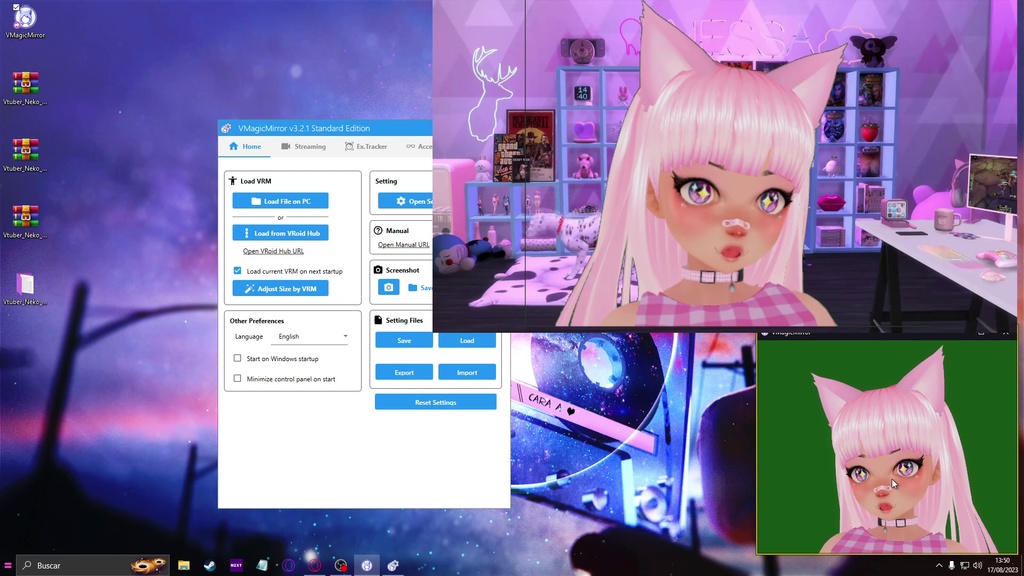 Model Animated 3D VTuber Neko: Adorable Expressions Kawaii | VRM |