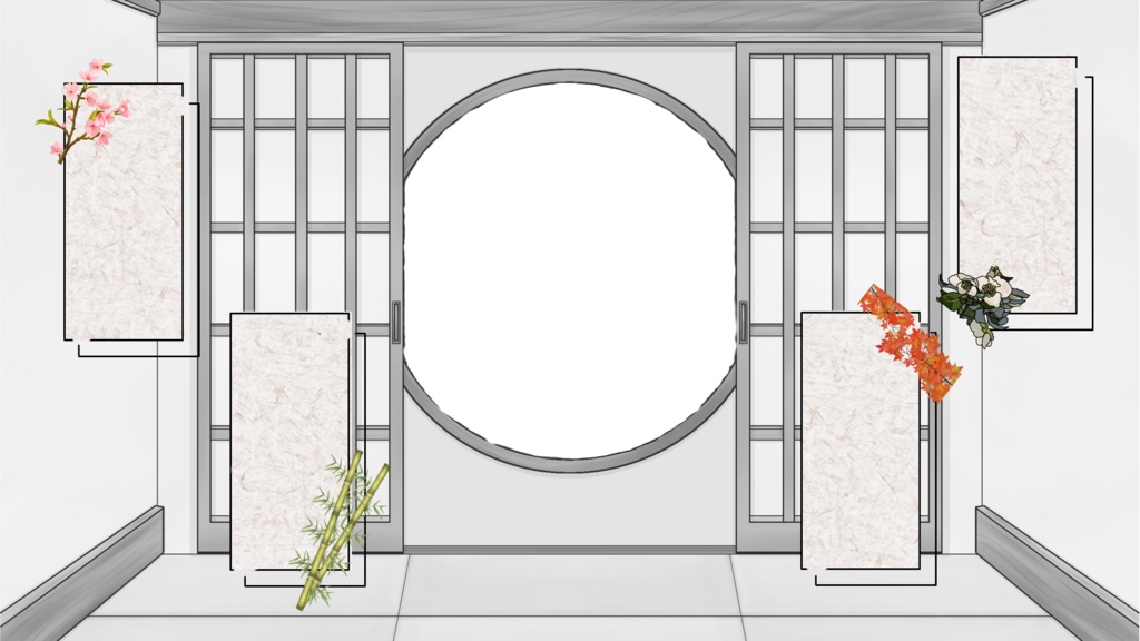 4PL用四季を感じる貼るだけココフォリ部屋屋素材