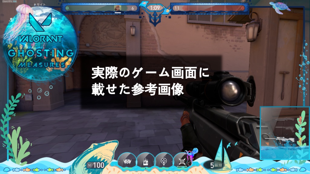 【VALORANT】ネプチューンモチーフ【配信画面(マップ隠し付)】