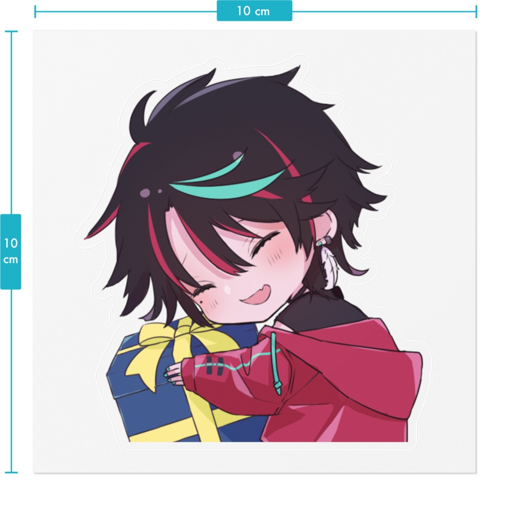 夜鵟狂夜ステッカー 2種(一周年記念ver.照れ)