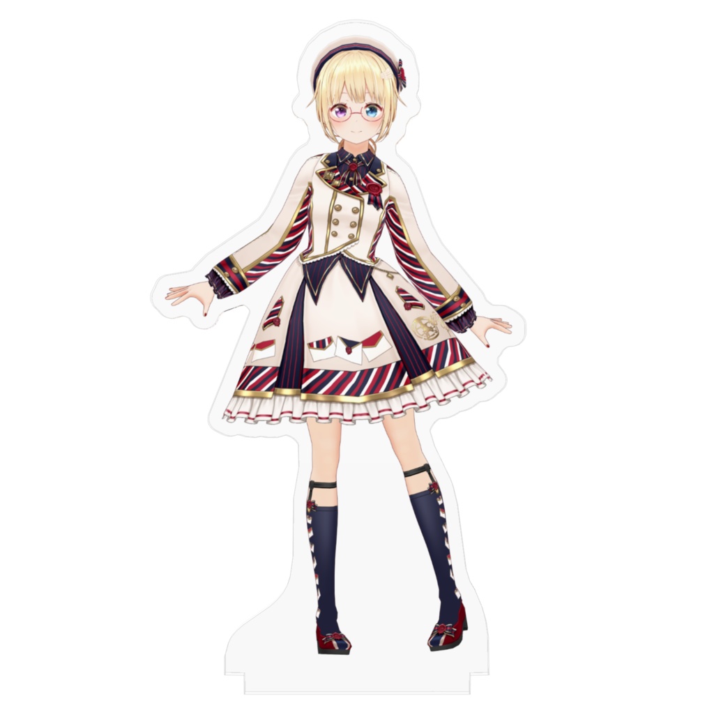 【誕生日記念グッズ】 アクリルフィギュア (エアメールコーデ)100×100mm