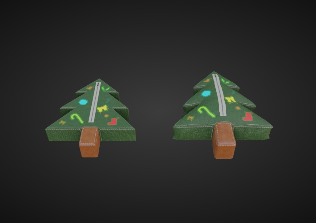 【無料3Dモデル】クリスマスツリーっぽい小物入れ(VRChat想定)