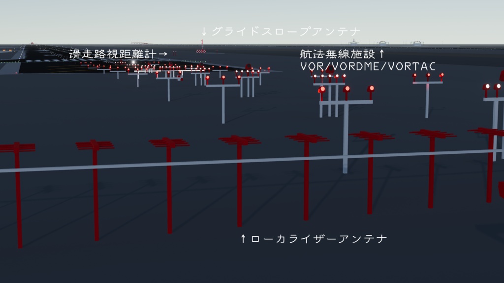 【3Dモデル】3000m滑走路