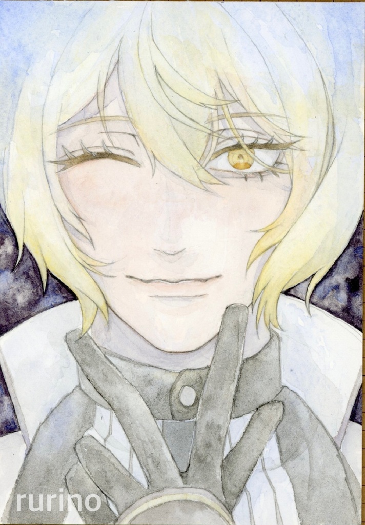 髭切　ファンアート　手描きイラスト
