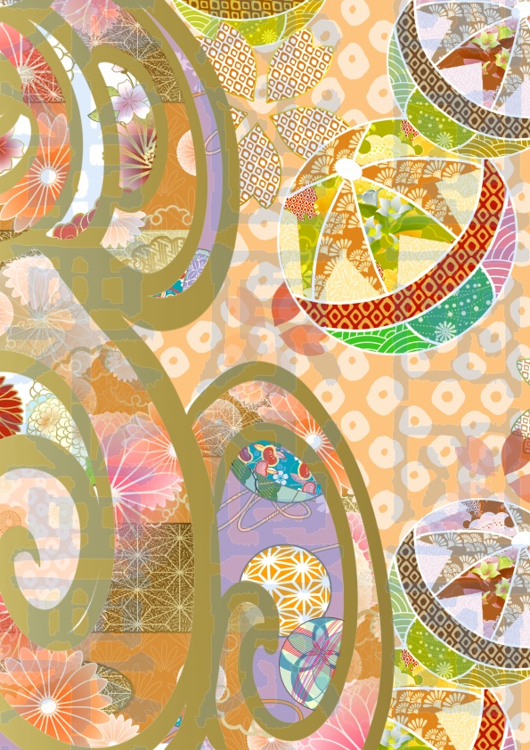 和柄遊び紙 鞠 お品書き台紙