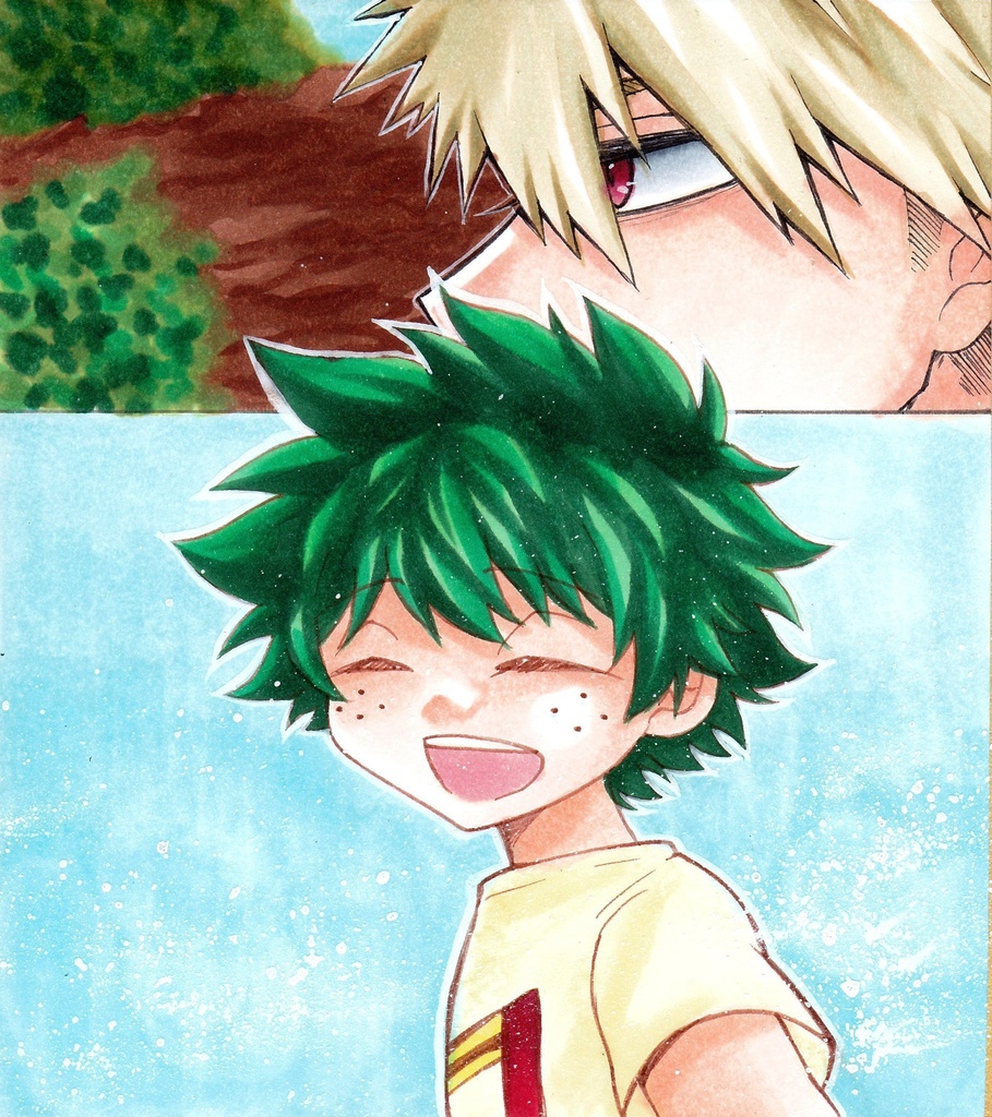 勝デク手描きミニ色紙