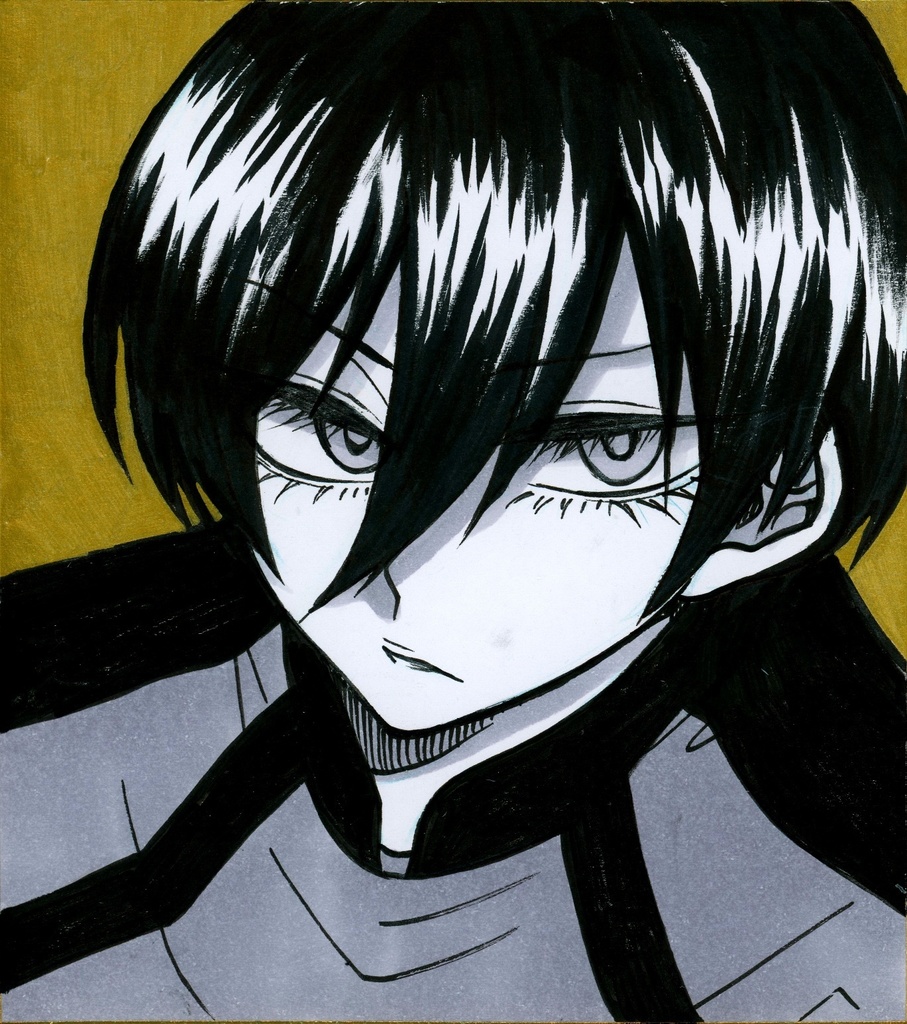 モノクロ×ゴールド色紙