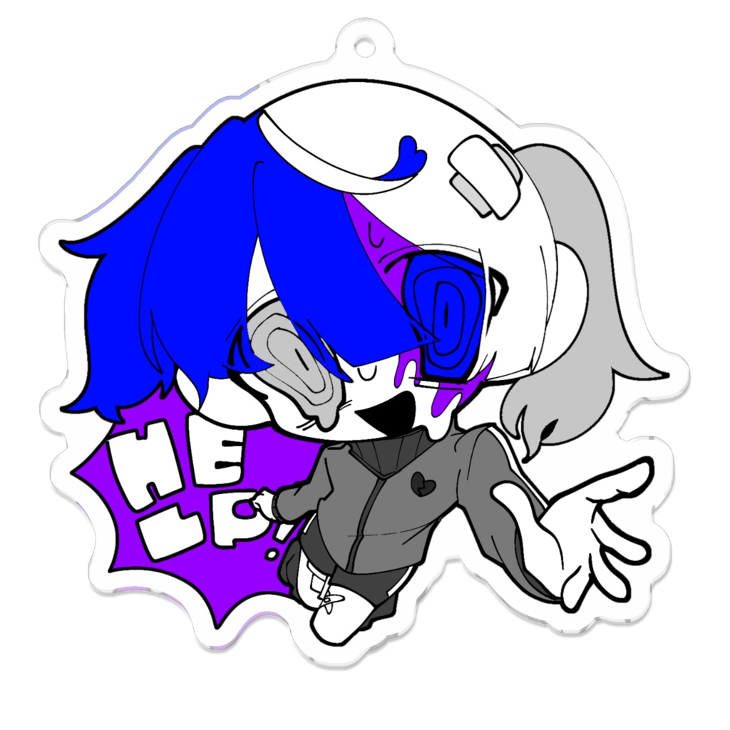 ジャージツインテ 青