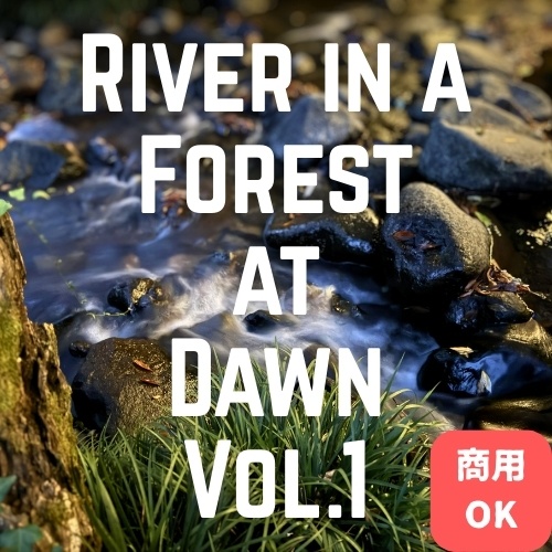 早朝の森に流れる川の音①（4:50）