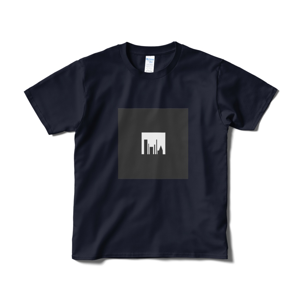 "village" アートワークTシャツ　ネイビー