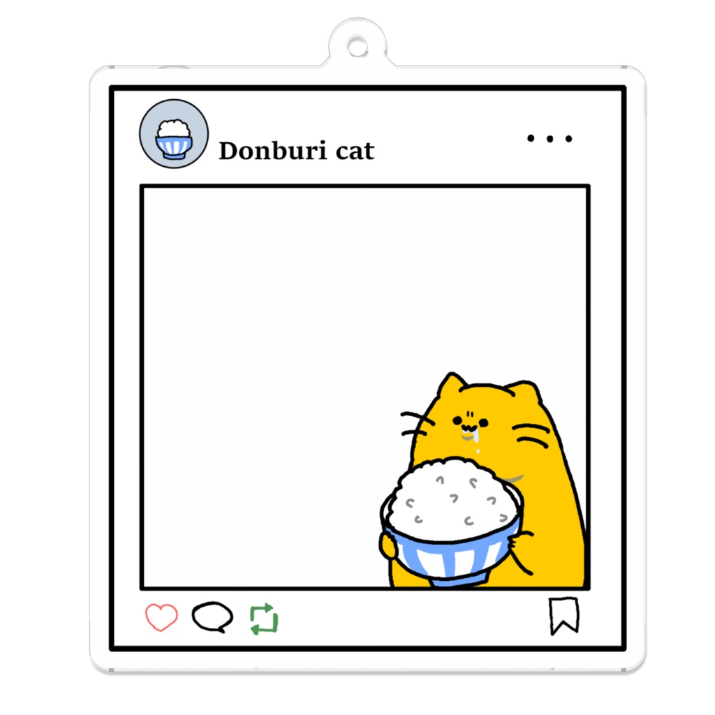 どんぶり猫SNS風アクキー