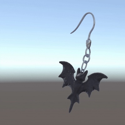 -無料-【VRChat想定・MA対応】耳にコウモリ(動きます)