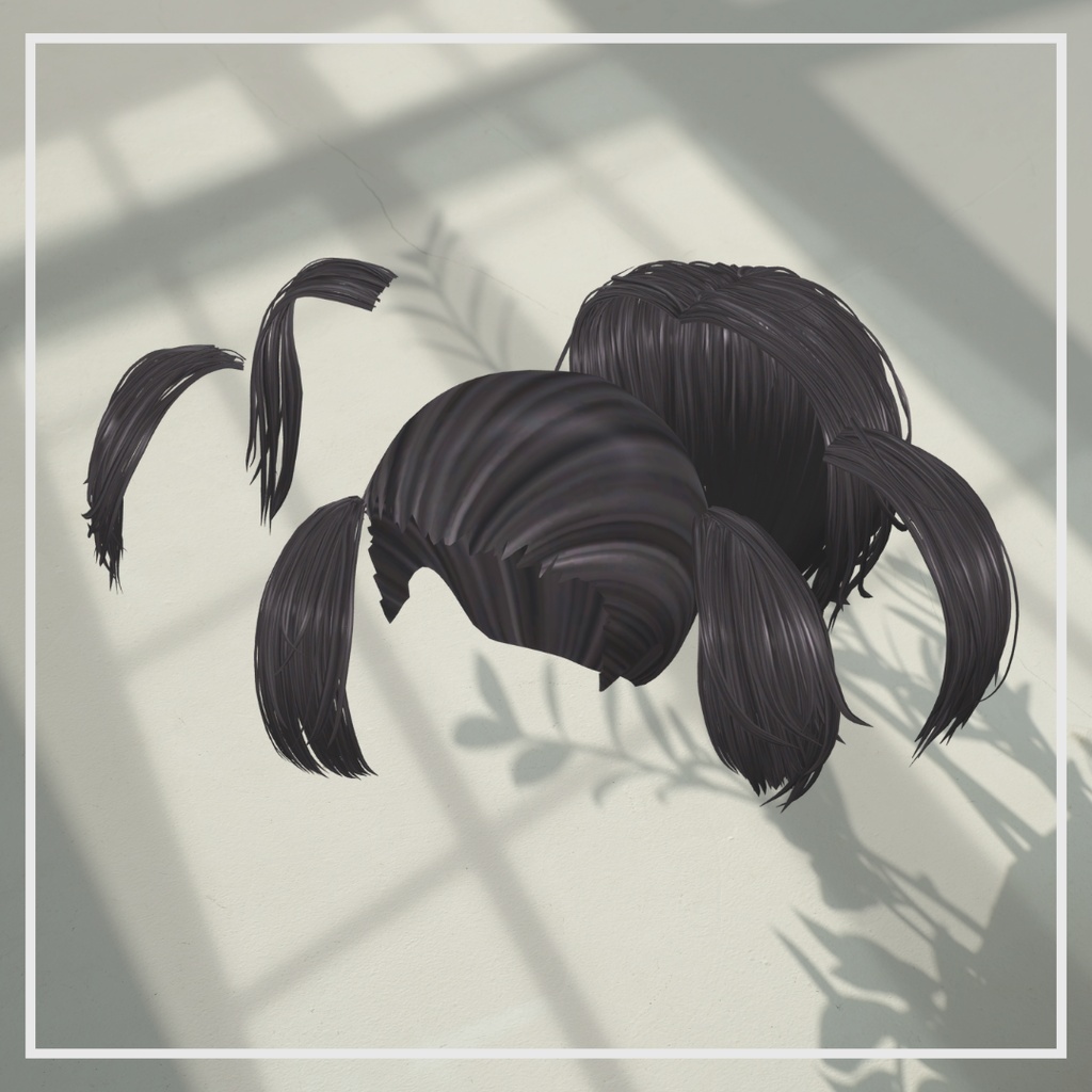【11アバター対応】Feather Mash Hair(フェザーマッシュヘア)【3D髪型/VRChat想定】