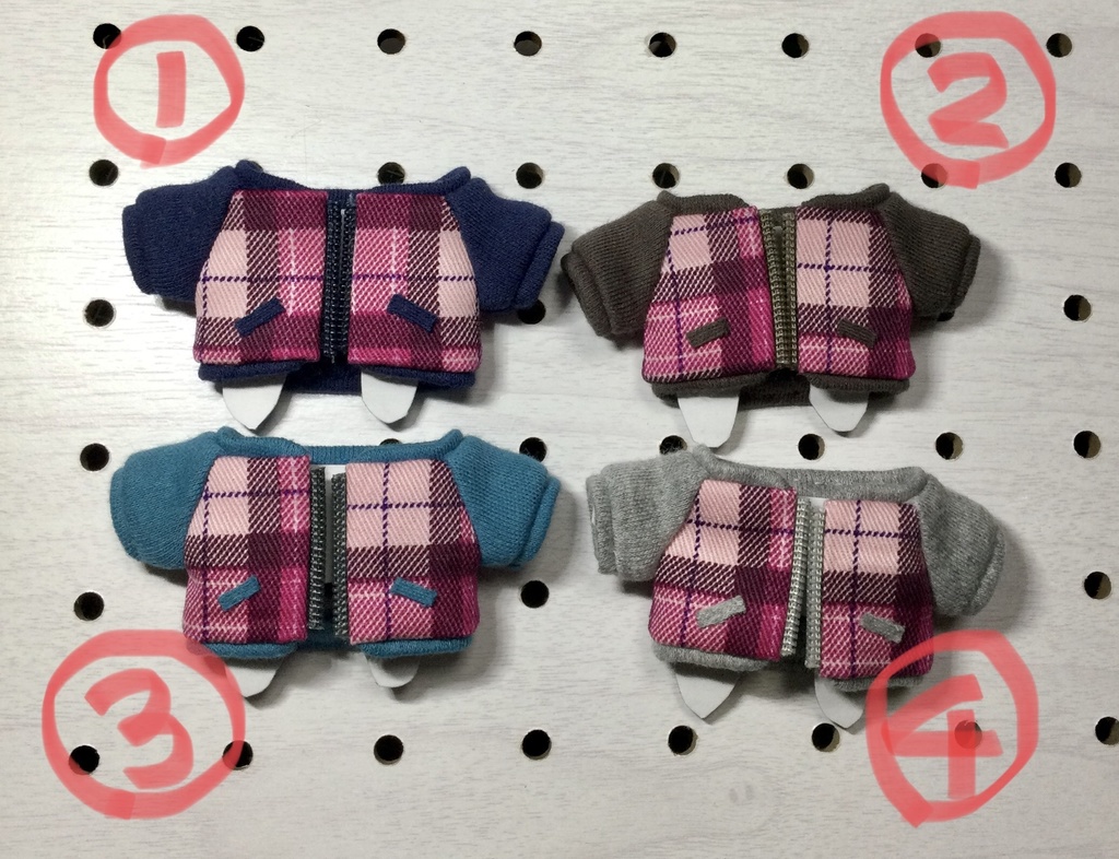 ピンクチェックぬい用ブルゾン