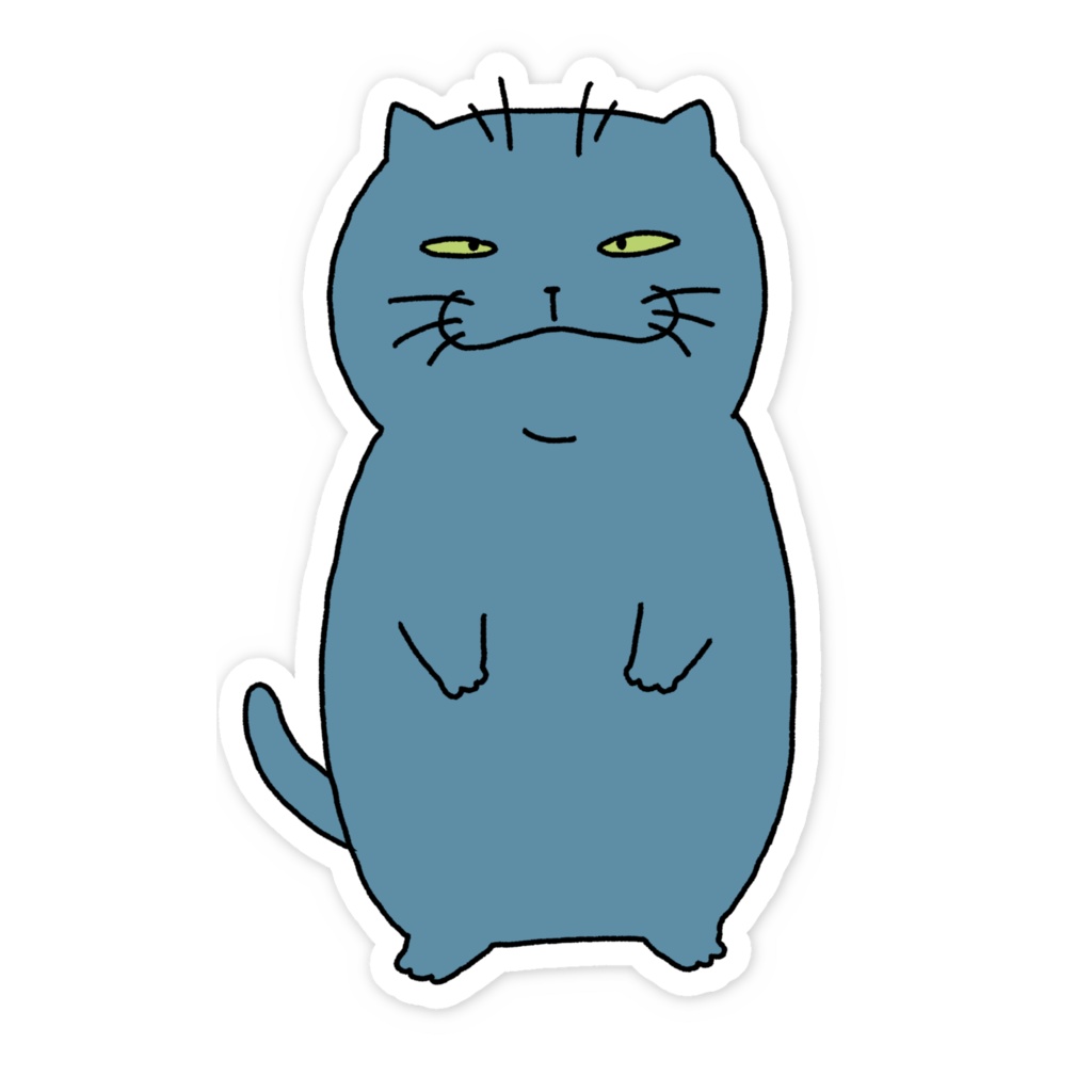 ふてぶてでぶねこ ステッカー