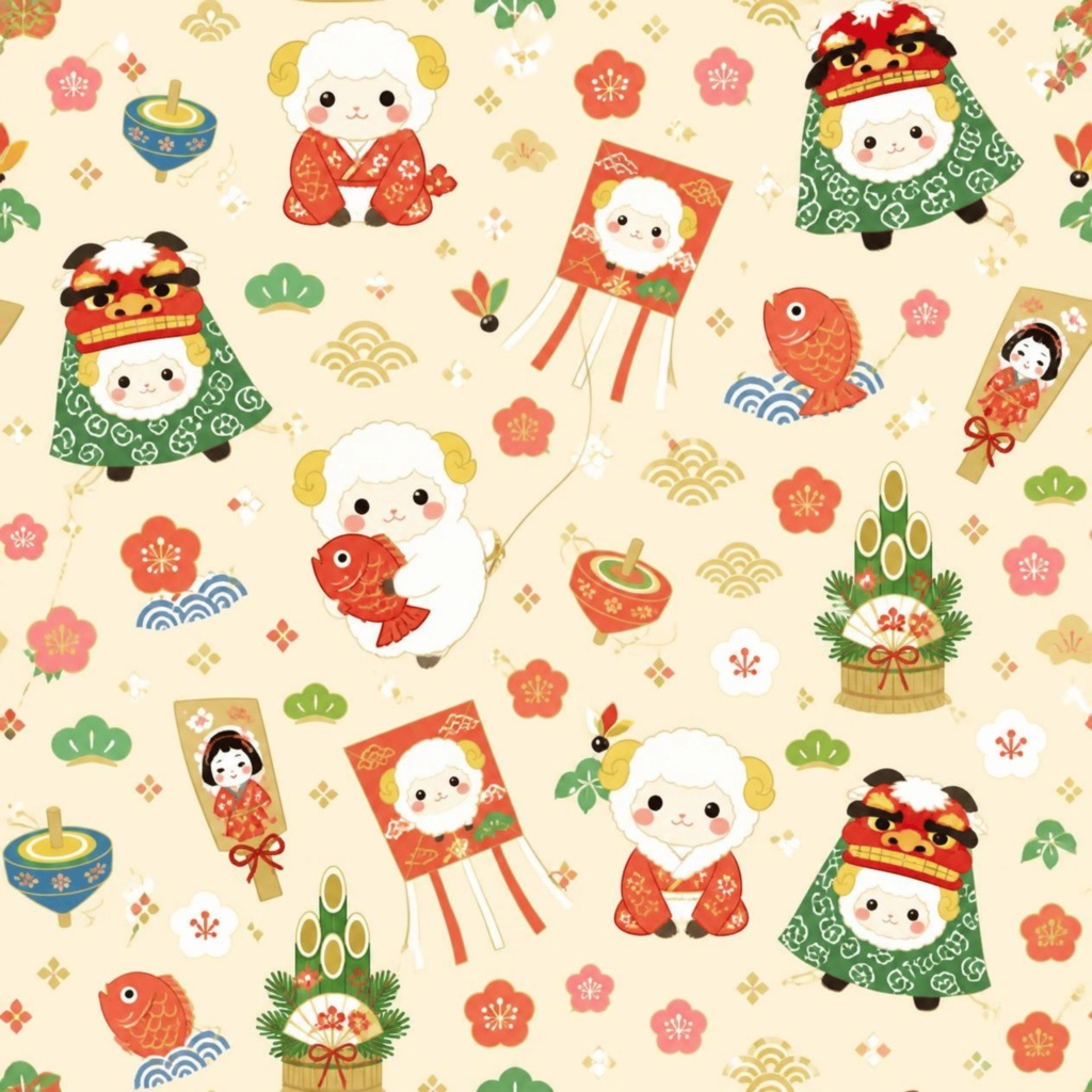 New year wagara 13枚セット