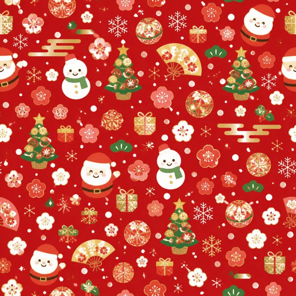 X’mas wagara digital paper 11枚セット