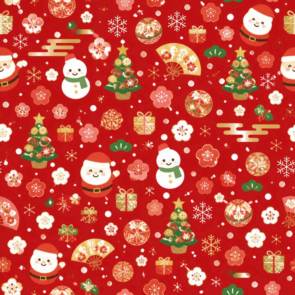X’mas wagara digital paper 11枚セット