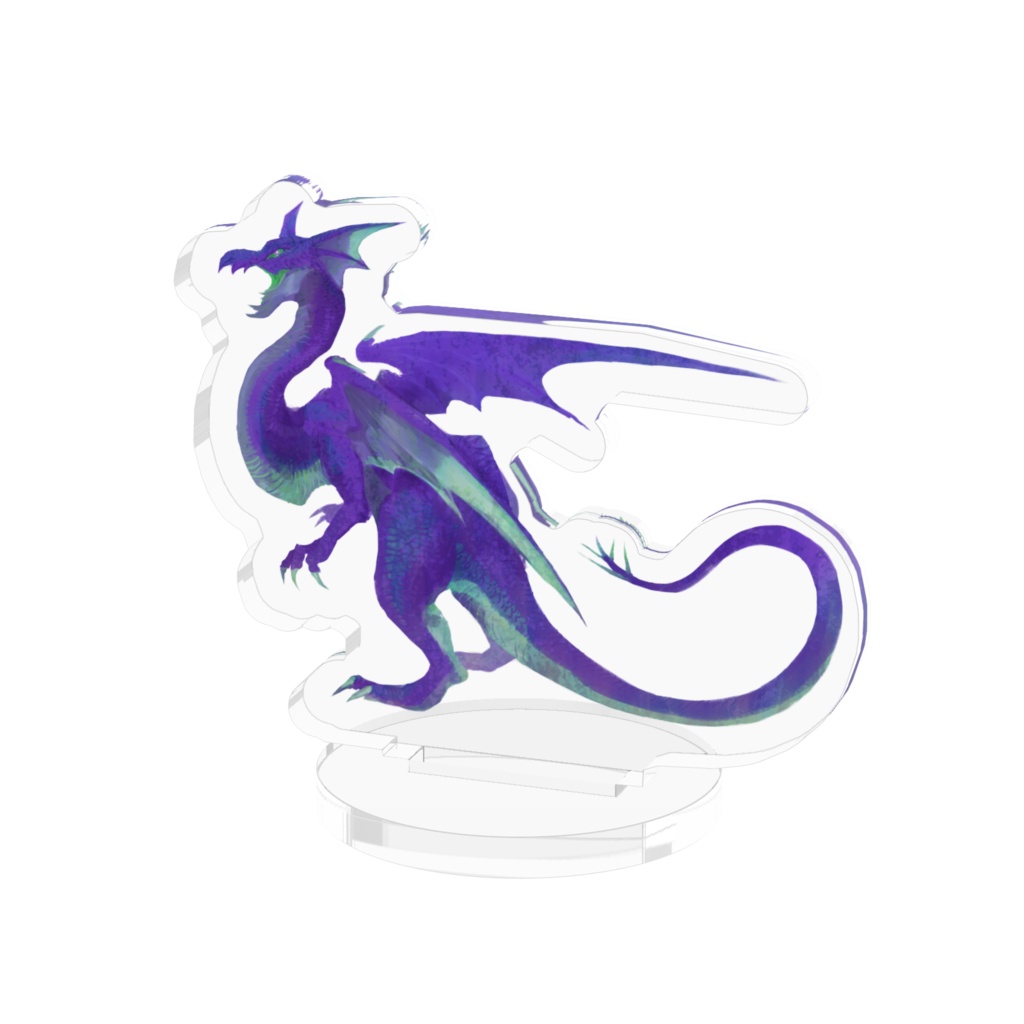 ドラゴンアクリルフィギュア（青）