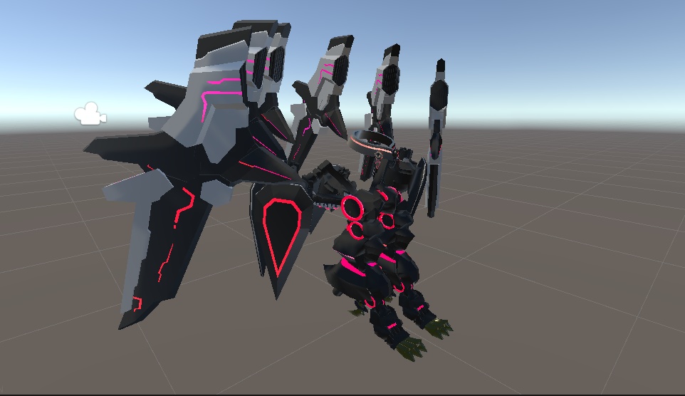 【VRC】メカパーツ 羽 尻尾 足