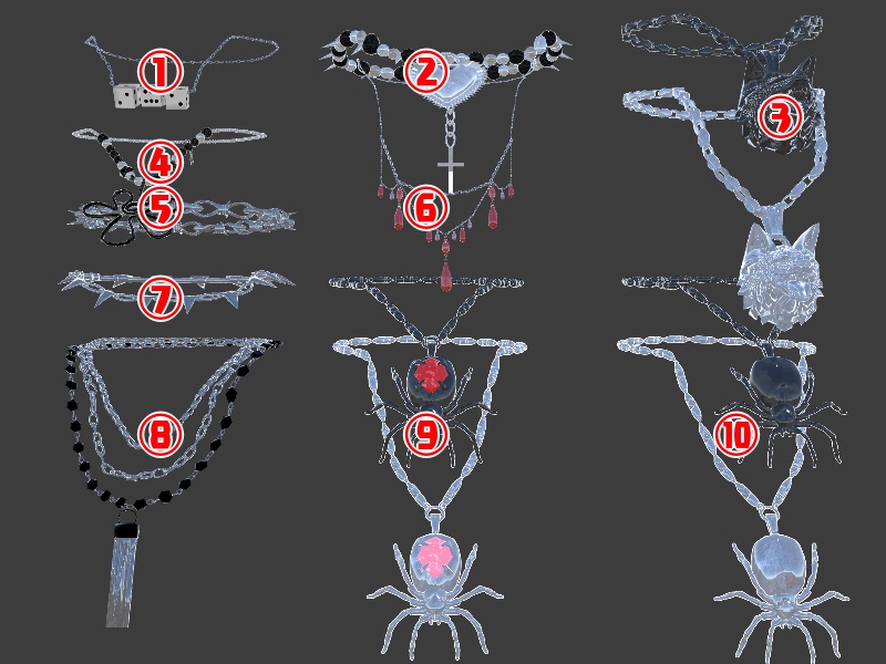 【VRC】Designer Necklace 10種
