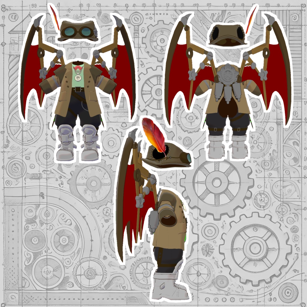 【フォシュニア対応】発明家 -Steam punk- アニメーション付き