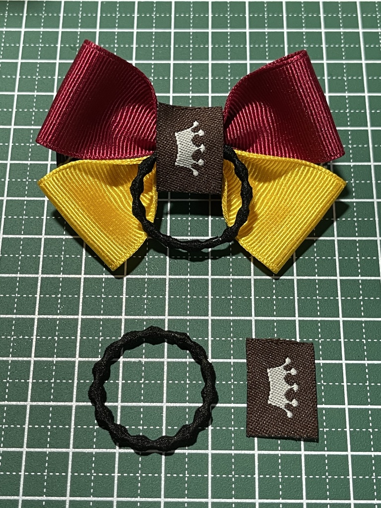 中央ミニリボン(500円+金具)
